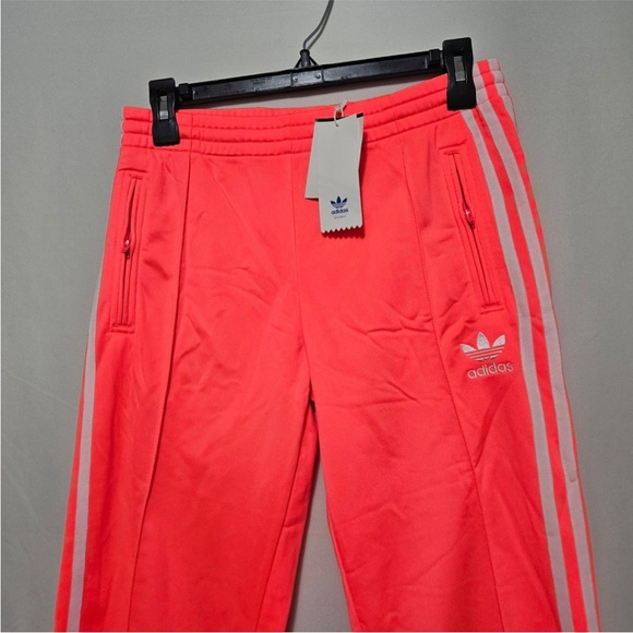 BRAND NEW RETRO Adidas Originals Firebird Track Pant Coral/White - Picture 11 of 12